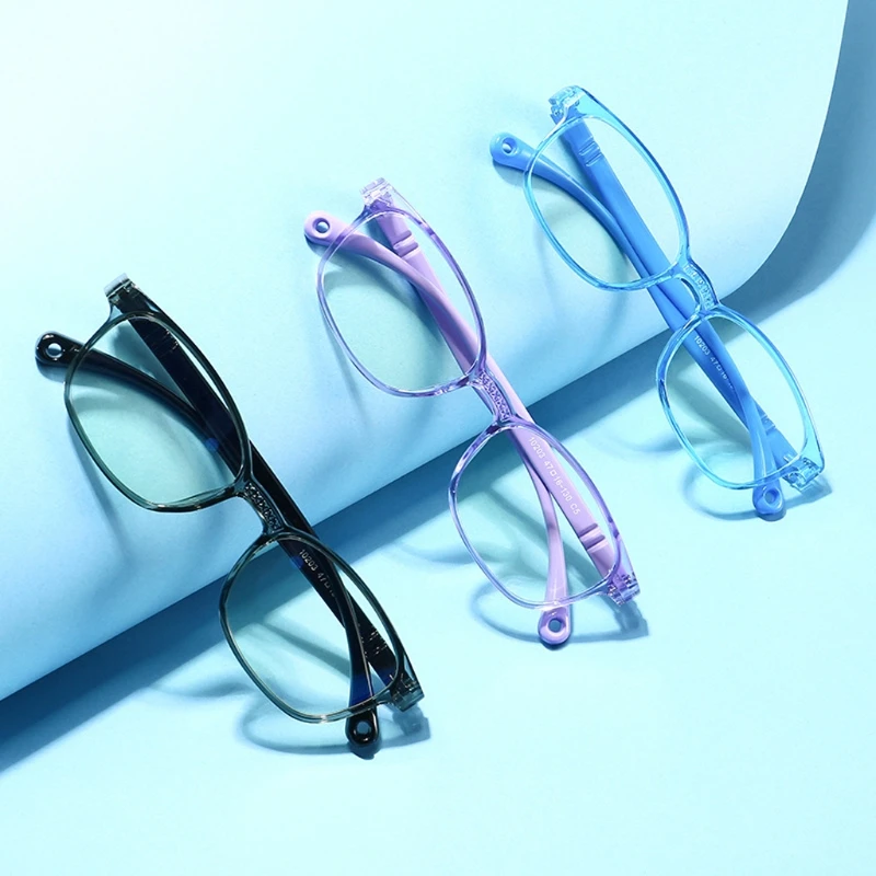 نظارات عصرية الأطفال الأزرق ضوء مضاد للوهج الأطفال نظيل النظارات الفتاة