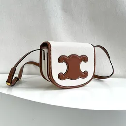 Bolso de sillín semicircular a la moda, bolso de diseñador con arco de triunfo, serie FOLCO CUIR TPIOMPHE 2024, nuevo bolso para mujer, bolso bandolera de un solo hombro de alta calidad