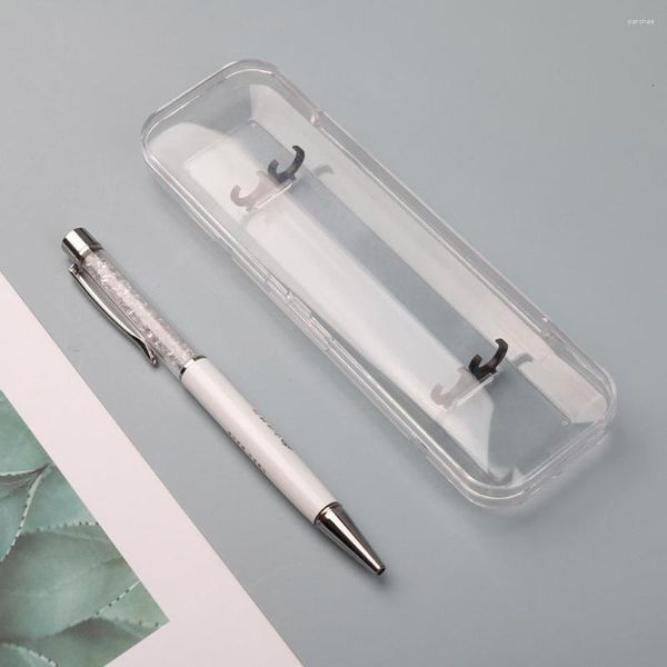 À la mode haut de gamme bureau d'affaires porte-crayon étudiant supplie Portable Transparent paire de stylos école papeterie