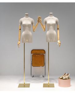 Cadre d'affichage de Mannequin de vêtements haut de gamme à la mode, modèle demi-corps féminin, corps complet