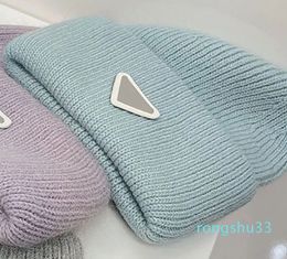 À la mode cent pliant coloré Triangle hijabs lot Patch laine chapeau Multi couleur chaud hiver chapeau