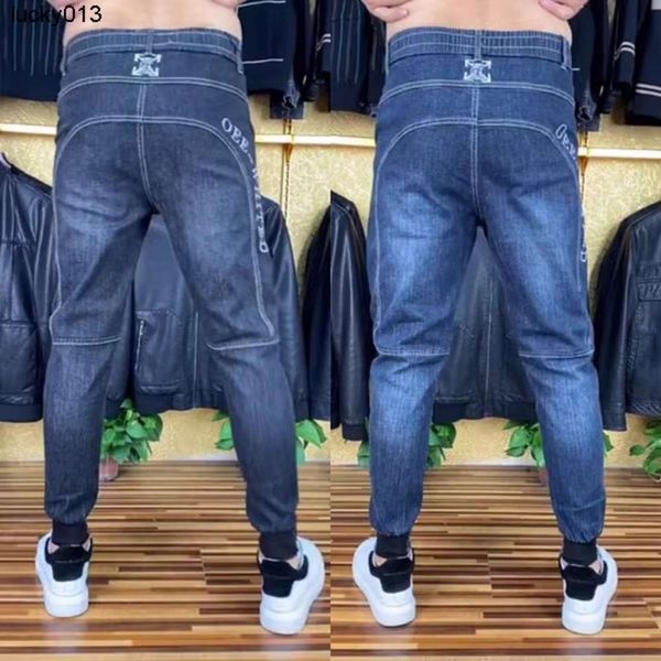 Jean à la mode pour hommes, nouveau pantalon tendance, polyvalent, élastique, beau, coupe cintrée, décontracté, jambe étroite, printemps