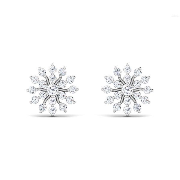 Accessoires de bijoux à la mode, boucles d'oreilles de luxe en argent Sterling 925 Moissanite pour femmes, provenant d'un exportateur indien