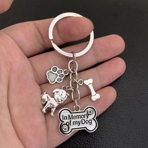 Porte-clés à la mode os de chien meilleur ami chiens bassin chenil chien porte-clés bon cadeau commémoratif pour animaux de compagnie