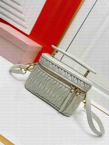 Sac à bandoulière en cuir plissé 1:1 pour femmes, sac à bandoulière à rabat de qualité miroir, sac de luxe de styliste à ouverture éclair