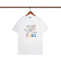 T-shirt à manches courtes surdimensionné à la mode à la mode, en coton de soie haut de gamme avec une finition brillante, parfaite pour l'été. "