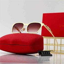 Gafas de sol al aire libre de lujo de moda versión Kajia Gafas de ojo rojo de malla de marco completo de metal versátil de moda trendKajia