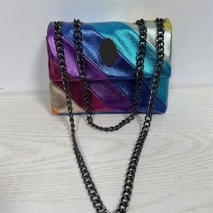 Modieuze mannen tas Sninestone lady tas lederen hart diagonaal genaaide streep adelaar hoofd ijs uit de regenboog ontwerper ritsen vanguard crossbody sacoche xb003 f23