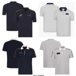 Modieuze mannen Polos Zomer Formule 1 Fan Kleding Rapel Polo Shirt F1 Half Mouw Custom