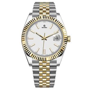 Reloj de hombre de moda, reloj mecánico automático, producción de acero inoxidable, cristal de zafiro, resistente al agua