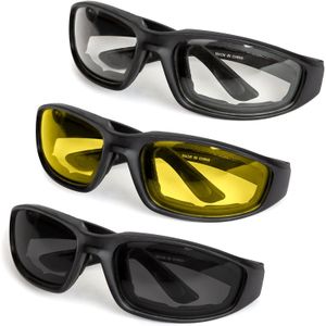 Lunettes de plein air Lunettes de moto à la mode Racing Anti-éblouissement Coupe-vent Vintage Hommes Femmes Lunettes de sécurité Lunettes de soleil Protection des yeux