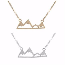 Collier de pendentif à la mode Mountain Peaks Colliers de paysage géométrique Colliers électroplate des colliers plaqués en argent Gift FO244Z