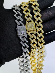 Nouveaux créateurs à la mode bonne qualité Hip Hop diamant Hiphop collier cubain Bracelet en or