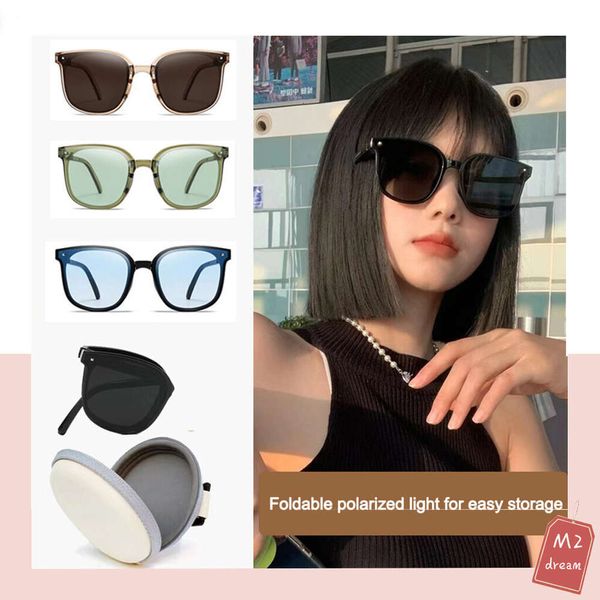 Nuevas gafas de sol plegables de moda vasos unisex portátiles plegables plegables vasos salidas solar gafas anti UV verano silvestres vasos coloridos cermin ojo negro