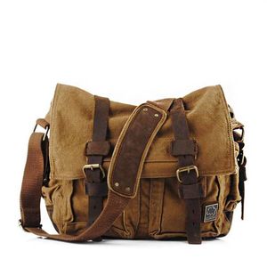 Modieuze buitenreizen vintage heren canvas enkele schouder schuine schuine schuine schuine schoudertas sportcamera bag200g