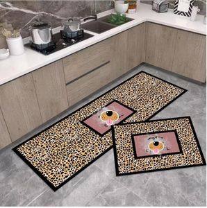 Alfombrilla suave a la moda para el hogar, alfombrilla larga para el suelo de la cocina, alfombrilla impermeable a prueba de aceite para la puerta, alfombrilla absorbente para la puerta del baño