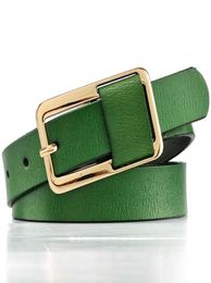 Personalità alla moda Cintura verde Semplice cintura stretta Gonna decorativa Cinture autentiche per donna Accessori Fco143 Q06259033388