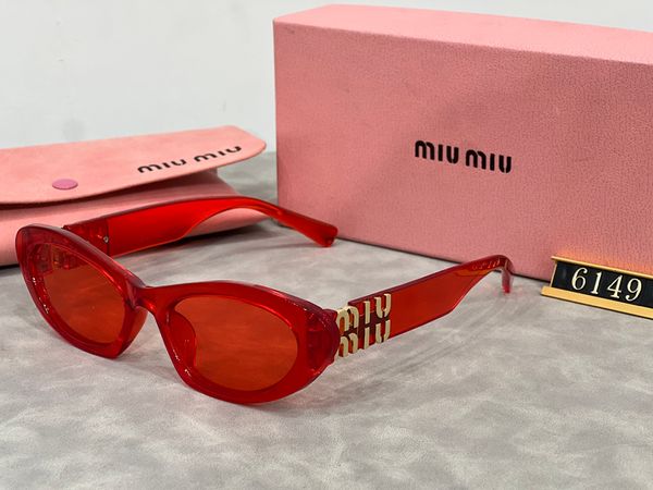 Lunettes de soleil à la mode pour femmes rouges MIUM Correct Glasse-œil de chat de haute qualité avec boîte de lunettes