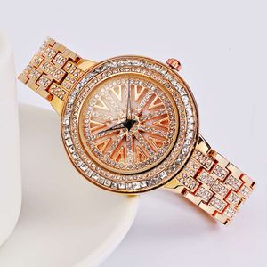 Fashionable Round Time Running Watch Women's All Sky Star Rose Gold Koreaanse editie Trend