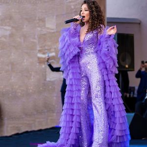 Robes de bal à sauts à paillettes à la mode avec veste en manches longues à manches longues pour femmes usure pour femmes