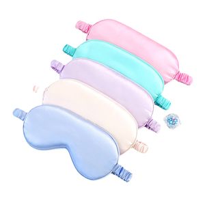 Masque pour les yeux bandeau en soie personnalisé doux à la mode masque pour les yeux de sommeil en soie de voyage confortable avec bande de sangle élastique pour dormir 100 pièces