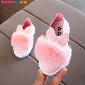 à la mode enfant en bas âge bébé enfants chaussures pour garçons filles formation chaussures pour enfants baskets lapin oreilles fourrure baskets chaussures fille chaussure 210713