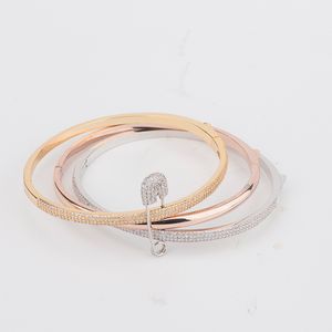 Modieuze driekleurige cirkel Pn Bangle voor tweeërlei gebruik Afneembare armbanden Gesp Armband Ring Gepersonaliseerde paar sieraden Groothandel aanbod