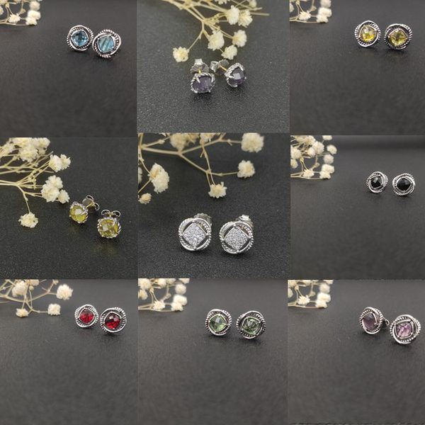 Bijoux rétro en forme de X en fil tissé torsadé à la mode, boucles d'oreilles en argent sterling 925 de créateur européen et américain DY, fête de couple, cadeau de vacances pour maman