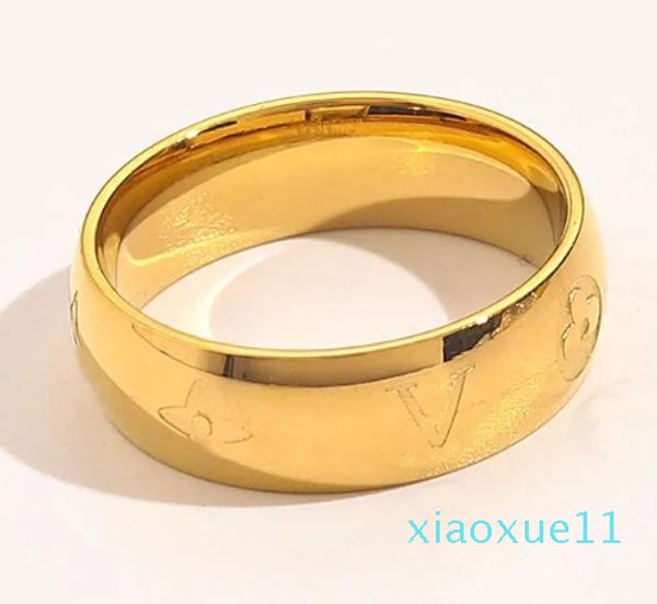 Anillos de boda de moda Anillo de letra de marca de diseñador popular de calidad superior 18 k chapado en oro plata accesorios de joyería de lujo regalos de los amantes