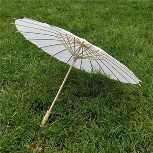 Parapluies à mode blanc à la mode 60pcs parasols populaires Parasols artificiels Articles de beauté traditionnels Craft Umbrella diamètre 60cm HO03 B4