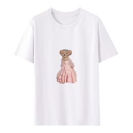 Modieuze T-shirt met korte mouwen voor dames, een groot poloshirt met eenvoudige elegantie, pure katoenen stofafdrukontwerp, leider van nieuwe zomertrend.