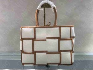 Modieuze damestas met geruite leren canvas patchwork vierkante boodschappentas met grote capaciteit Luxe 33CM designertas