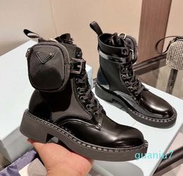 Créateur de vêtements pour femmes à la mode Rois Boots Bottines Martin et bottes en nylon d'inspiration militaire