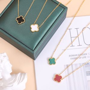 5A kwaliteit Dames Luxe Designer Ketting Mode Bloemen Klavertje Vier Cleef Hanger Ketting 18K Gouden Kettingen van cleef Sieraden