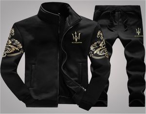 FashionAutumn Mens Sweat Suits Sets Jogger Jackets met broekpak Hip Hop Black Gray Designer Tracksuits9301026