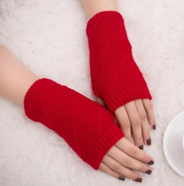 Gants de conduite sans doigts tricotés pour femmes, gants tricotés sans doigts, chauds, doux et chauds, pour l'hiver, Guantes SinDedos9794897