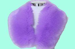 Fashionn Unisexe Faux Fox Fur Collar Scarf Châle Couche Men des femmes Enveloppez les foulards Faux Ratcoon Fur Collar 8400001