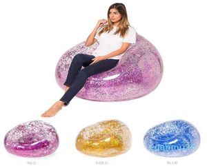 Fashionnew gonflable paillettes canapé chaise pvc air paillette matelas gonflable piscine d'eau flotte chaise de plage salon adulte enfants to2424803