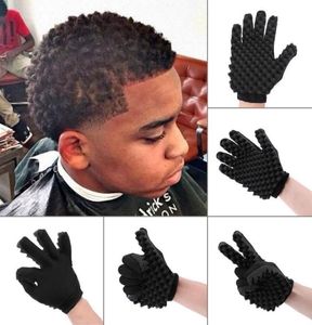 Fashionone Piece Curl Sponge Glove Hair Braider Braider Barber Herressing Tool Black Solid2635443