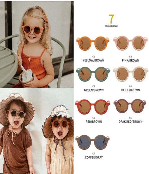 Modes 7 couleurs mignons ins enfants Lunettes de soleil bébé filles garçons verres de soleil couleurs de bonbons n nuances pour enfants uv4002248230