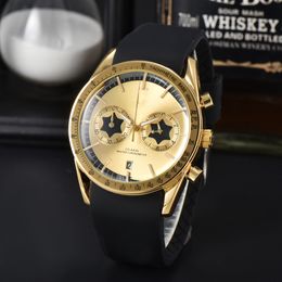 Modes Hommes Montres de créateurs de haute qualité 44MM O M G Quartz Bracelet en acier avec boîte et montre chronographe en verre saphir