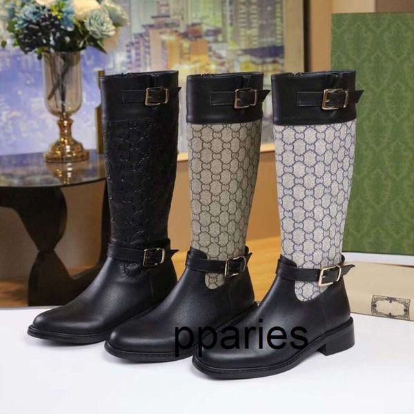 Fashions ppariesNo Box Mode Femmes Botte Genou Longues Femmes Bottes Bottines Designer Martin Bottes Pour Femmes Chaussures Classiques Mode Hiver Bottes En Cuir Gros Talon W