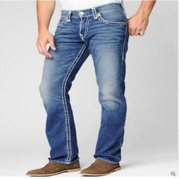 Pantalon FashionStraightleg 18SS Nouveau jeans élastiques véritables Hommes Robin Rock Revival Jeans Crystal Studs Denim Pantalon Pantalon de créateur M609363033