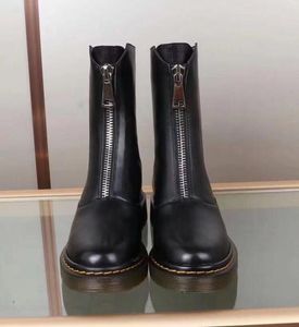 Fashionville 2019081702 40 Black Rocker Geatic Leather Zip Up Boots plats Punk8569180