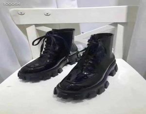 Fashionville 2019090503 Black Patent Leather Lace Up Daddy Sneakers Platform Outdoor Flat Low Heels Boots Sexy Boyish1273881