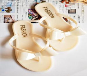 Fashionville7 Colors Bow Slippers Flip Flip Sandalias planas P4927604031