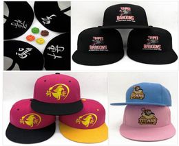 Fashionwhole Hip Hop Caps Snapback Custom Logoletter Flat Brim Hip Hop Unisexe Hat de baseball Taille Ajustement3790866