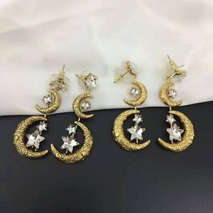 Fashiony Designer Sieraden Set J @ B Crystal Star Moon vrouwen oorbellen handgemaakte haar clip voor mode vrouwen partij sieraden gratis verzending