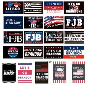 2024 Nuevo Lets go Brandon Trump Bandera electoral Banderas presidenciales de doble cara 150x90 cm Venta al por mayor DHL GC1007