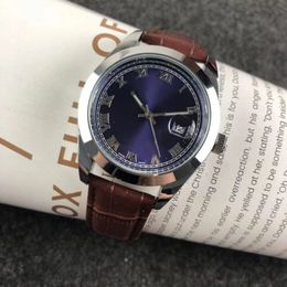 Mode hommes montres pour hommes datejust montre de luxe Top marque bracelet en cuir affaires montres à quartz homme cadeaux de Noël père 1942